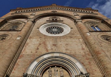  Facade of medieval Crema Dome, in Cremona province, Lombardy, Italy