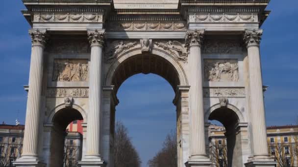 Arch Peace Square Milano Lombardy Italy — 图库视频影像