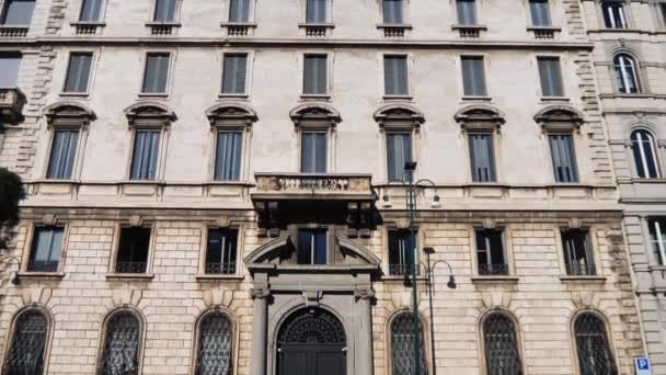 Palácio Histórico Praça Castelo Milão Itália — Vídeo de Stock