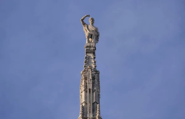 Statue Auf Dem Mailänder Dom Lombardei Italien — Stockfoto