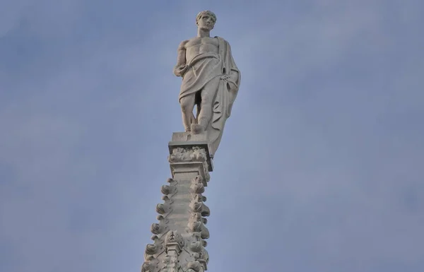 Statue Auf Dem Mailänder Dom Lombardei Italien — Stockfoto