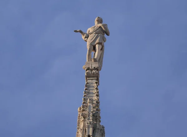 Statue Auf Dem Mailänder Dom Lombardei Italien — Stockfoto