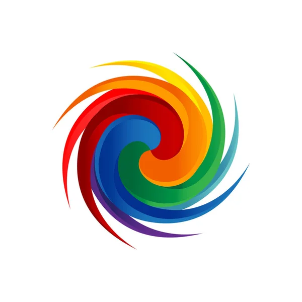 Abstract Colorful Swirl Vector Image Illustration — ストックベクタ