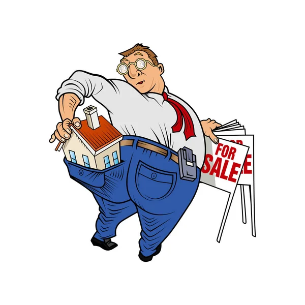 Real Estate House Property Sale Mascot Logo