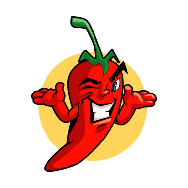Red Chili Mascot cartoon illustration