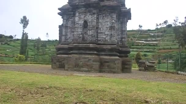 Stone Ruins Dwarawati Temple Dieng Central Java Indonesia Dwarawati Temple — Stockvideo