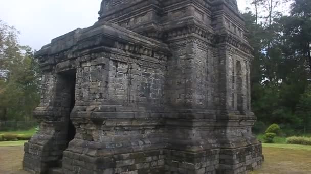 Splendore Architettonico Del Tempio Bima Dieng Indonesia Questo Tempio Tempio — Video Stock