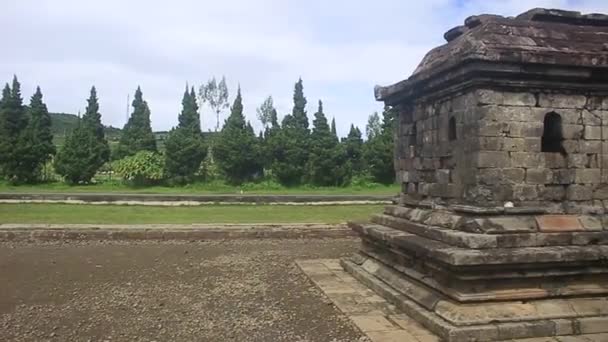 Dovolená Nádhernou Indonésii Semar Temple Chrámu Dieng Komplexní Turistický Objekt — Stock video