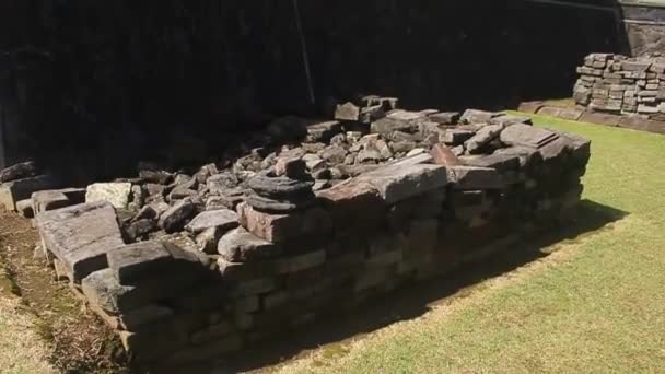 Maravillosa Arquitectura Del Templo Gatotkaca Complejo Turístico Dieng Temple Que — Vídeo de stock