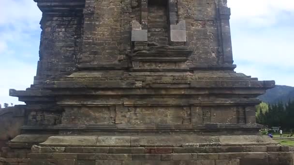 Férias Com Maravilhosa Indonésia Templo Srikandi Dieng Temple Objeto Turismo — Vídeo de Stock