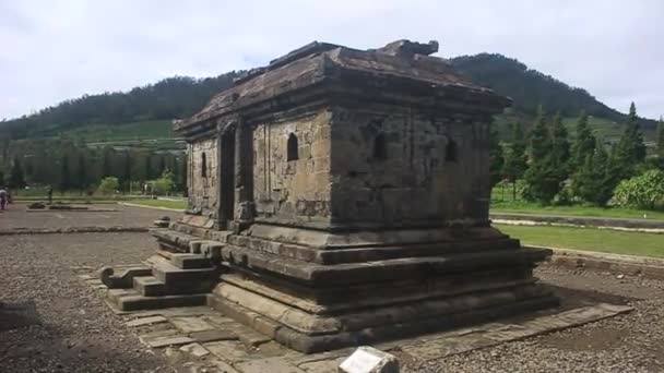 Vacances Avec Indonésie Merveilleuse Temple Semar Dieng Temple Objet Touristique — Video