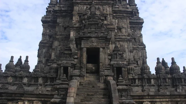 Exotismo Templo Prambanan Jogjakarta Indonésia Este Templo Hindu Com Bela — Fotografia de Stock