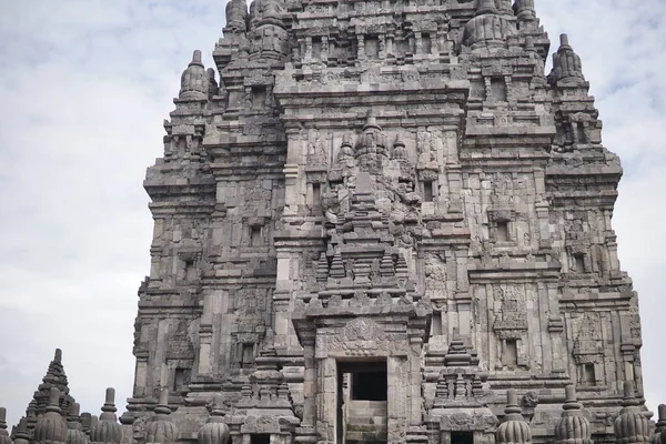 Jogjakarta Endonezya Daki Prambanan Tapınağı Egzotizmi Güzel Mimarisi Olan Hindu — Stok fotoğraf