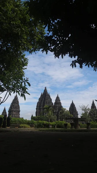 Exotismo Del Templo Prambanan Yogjakarta Indonesia Este Templo Hindú Con —  Fotos de Stock