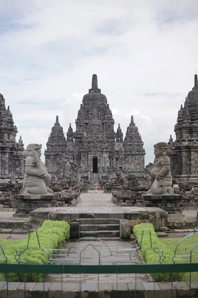 Exotismo Turismo Histórico Edifício Templo Sewu Java Central Indonésia Este — Fotografia de Stock
