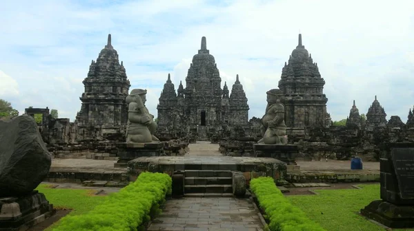 Exotismo Turismo Histórico Edifício Templo Sewu Java Central Indonésia Este — Fotografia de Stock