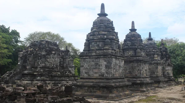 Udělejte Historickou Prohlídku Chrámu Lumbung Střední Jávě Indonésii Tento Chrám — Stock fotografie