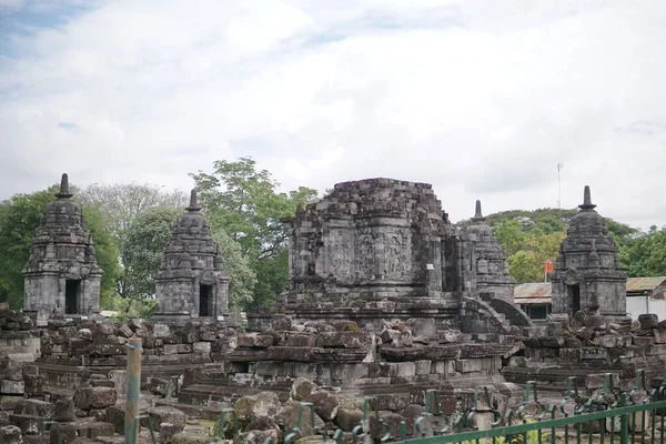 Faça Passeio Histórico Templo Lumbung Java Central Indonésia Este Templo — Fotografia de Stock