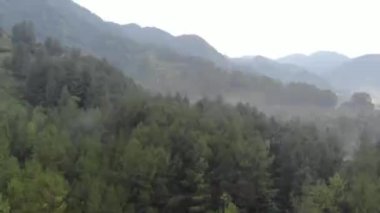 This romantic drone video of mountainous fog, mist and mountains in Indonesia has a beautiful view