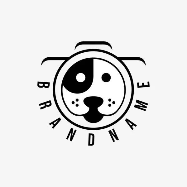 Собачья Фотография Логотип Иммаж — стоковый вектор