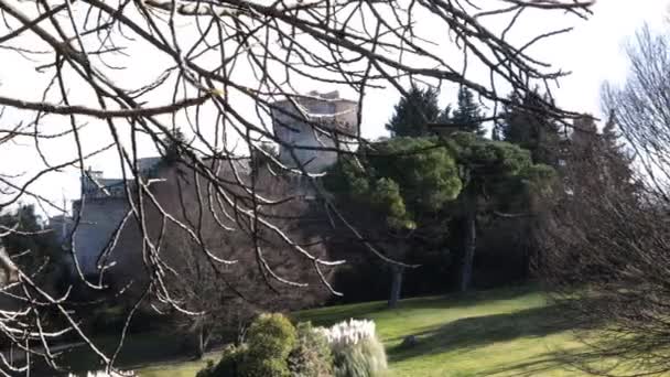 Enrico Fiumi Park Medici Fortress Now Used State Prison Park — Stock Video