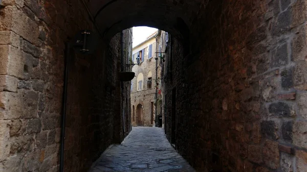 Volterra Toscana Italia Febrero 2022 Las Callejuelas Del Centro Histórico —  Fotos de Stock