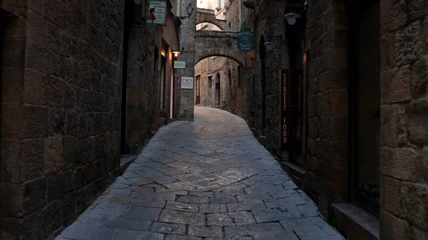 Volterra Toscana Italia Febrero 2022 Las Callejuelas Del Centro Histórico —  Fotos de Stock