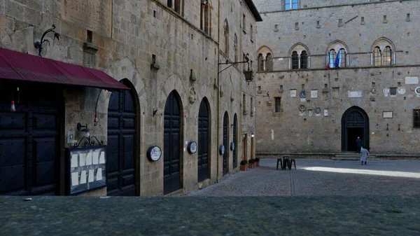 Volterra Toscana Itália Fevereiro 2022 Palazzo Dei Priori Piazza Dei — Fotografia de Stock