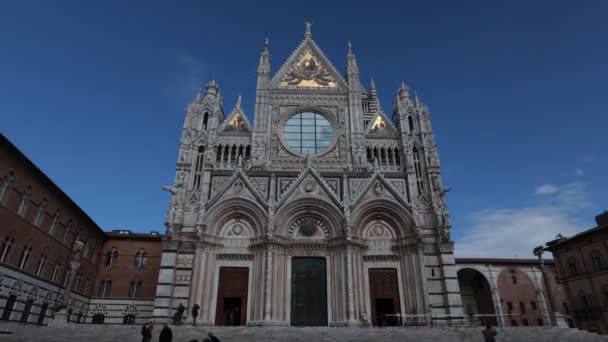 Siena Toscana Itália Fevereiro 2022 Lapso Tempo Catedral Siena Construída — Vídeo de Stock