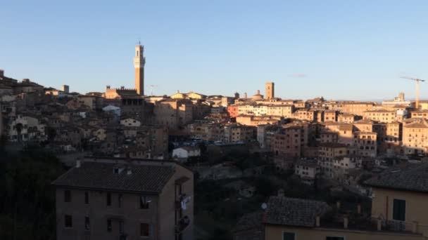 Vista Panorâmica Cidade Histórica Siena Toscana Itália — Vídeo de Stock