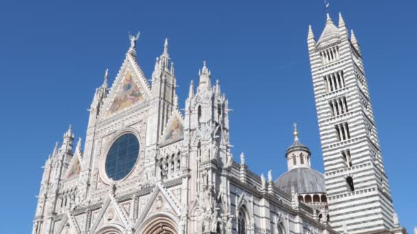 Siena Toscana Italia Febbraio 2022 Duomo Siena Costruito Stile Romanico — Video Stock