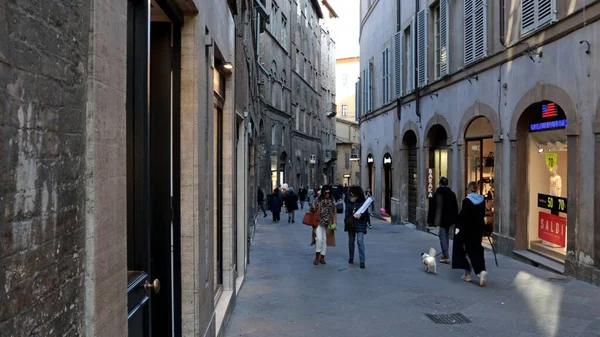Siena Toscana Italia Febrero 2022 Las Calles Del Centro Histórico —  Fotos de Stock