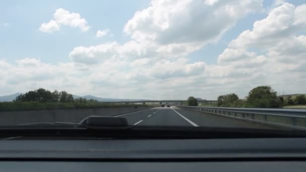 Vista Dentro Carro Enquanto Dirige Uma Estrada Italiana — Vídeo de Stock