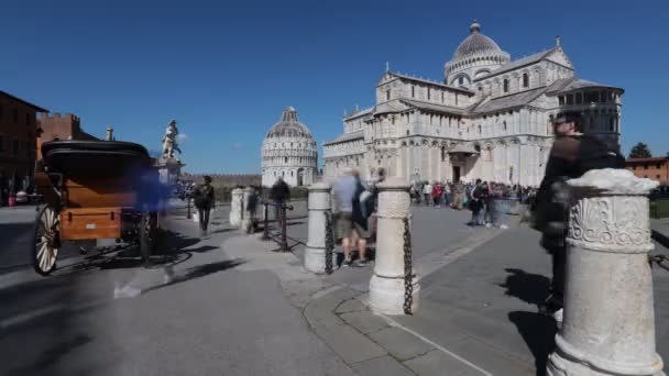 Piza Toskania Włochy Kwietnia 2022 Time Lapse Piazza Dei Miracoli — Wideo stockowe