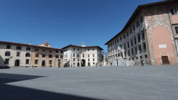 托斯卡纳 意大利 2022年4月5日 比萨城景与著名的骑士广场的时差 — 图库视频影像
