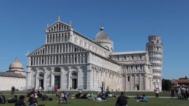 Pisa Tuscany Italy April 2022 Time Lapse Piazza Dei Miracoli — Stock Video