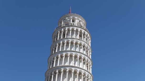 Zeitraffer Der Touristen Auf Dem Schiefen Turm Pisa Der Toskana — Stockvideo