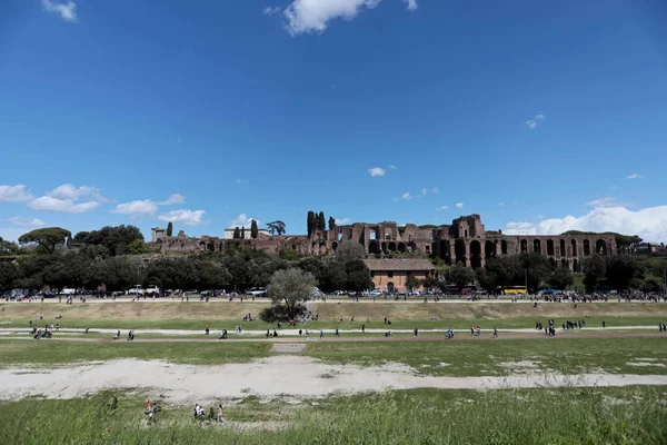 Circus Maximus Rome Background Remains Imperial Palaces Palatine Hill — 스톡 사진