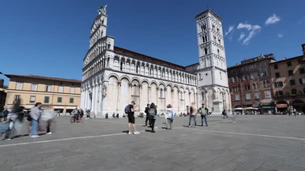 Lucca Toscana Italia Aprile 2022 Time Lapse Della Chiesa San — Video Stock