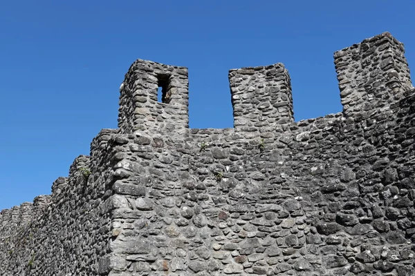 Medieval Walls Verrucole Fortress San Romano Garfagnana Province Lucca Italy — Zdjęcie stockowe