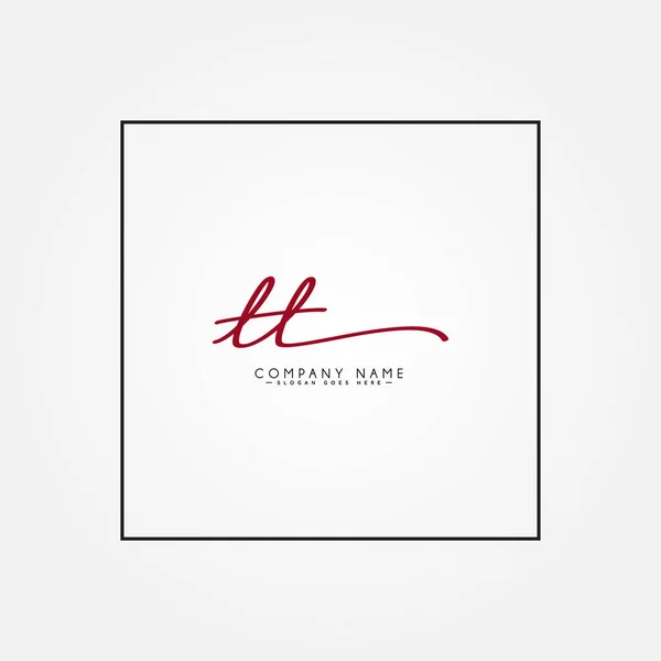 İlk Harf TT Logosu - El Yazısı İmza Logosu