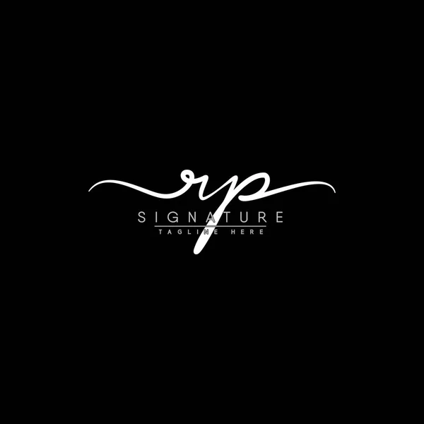 İlk Harf RP Logosu - El Yazısı İmza Logosu