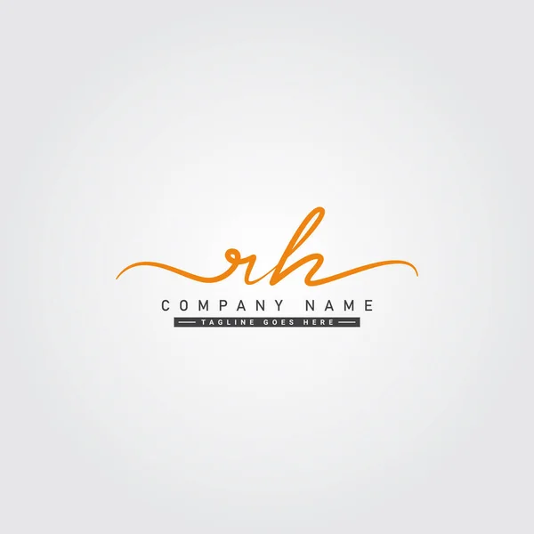 İlk Harf RH Logosu - El Yazısı İmza Logosu