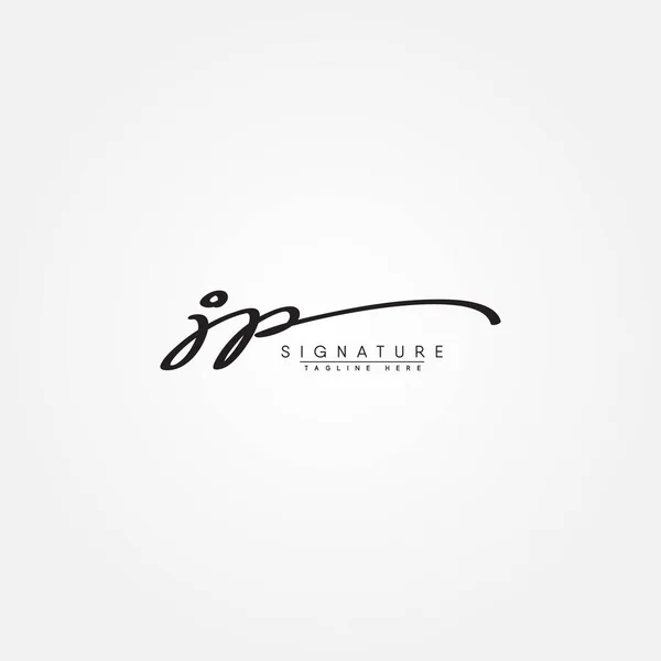 Lettre Initiale Logo Signature Manuscrite Logo — Image vectorielle