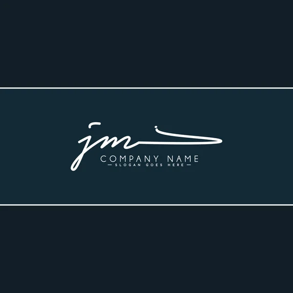 Lettre Initiale Logo Logo Signature Dessiné Main — Image vectorielle