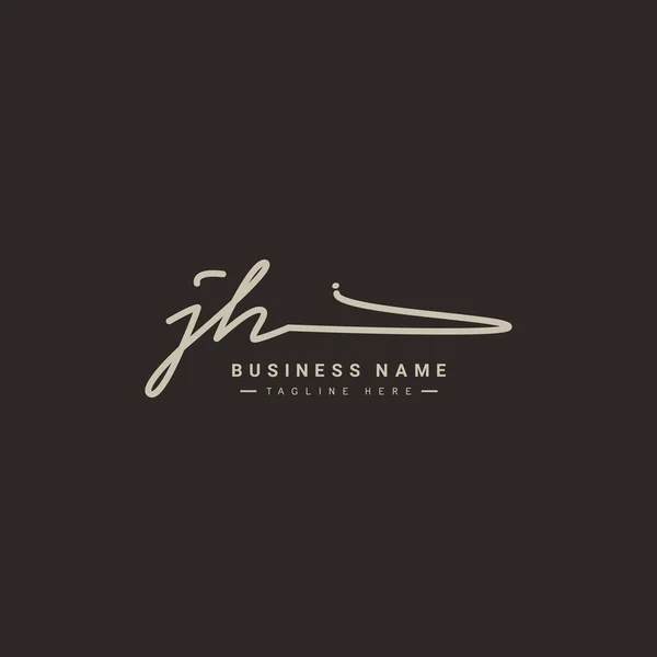 Anfangsbuchstabe Logo Handgeschriebenes Signature Style Logo — Stockvektor