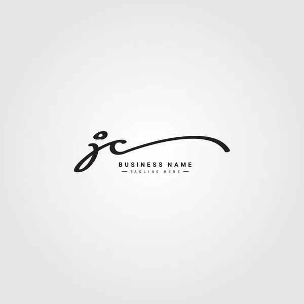 Letter Logo Handwritten Signature Style Logo — 스톡 벡터