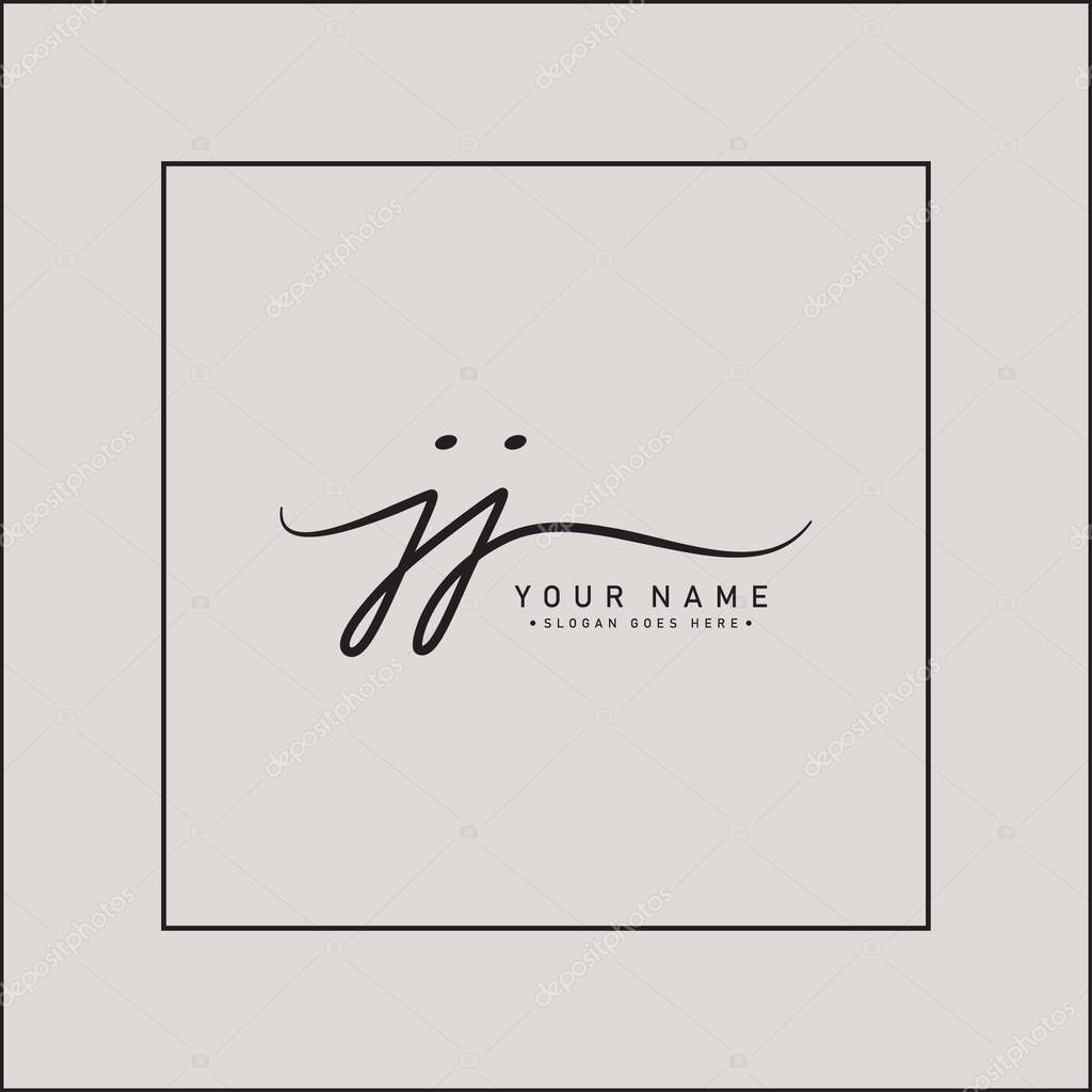Initial Letter JJ logo - Handwritten Signature Logo