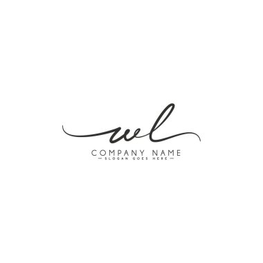 İlk Harf WL Logosu - El Çizimi İmza Logosu