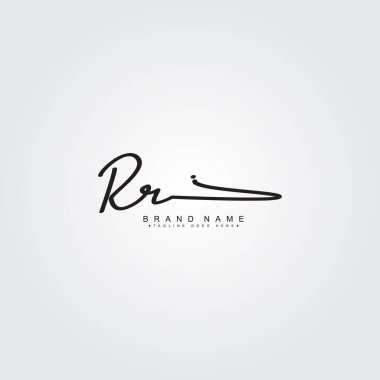 İlk Harf RR Logosu - El Yazısı İmza Logosu